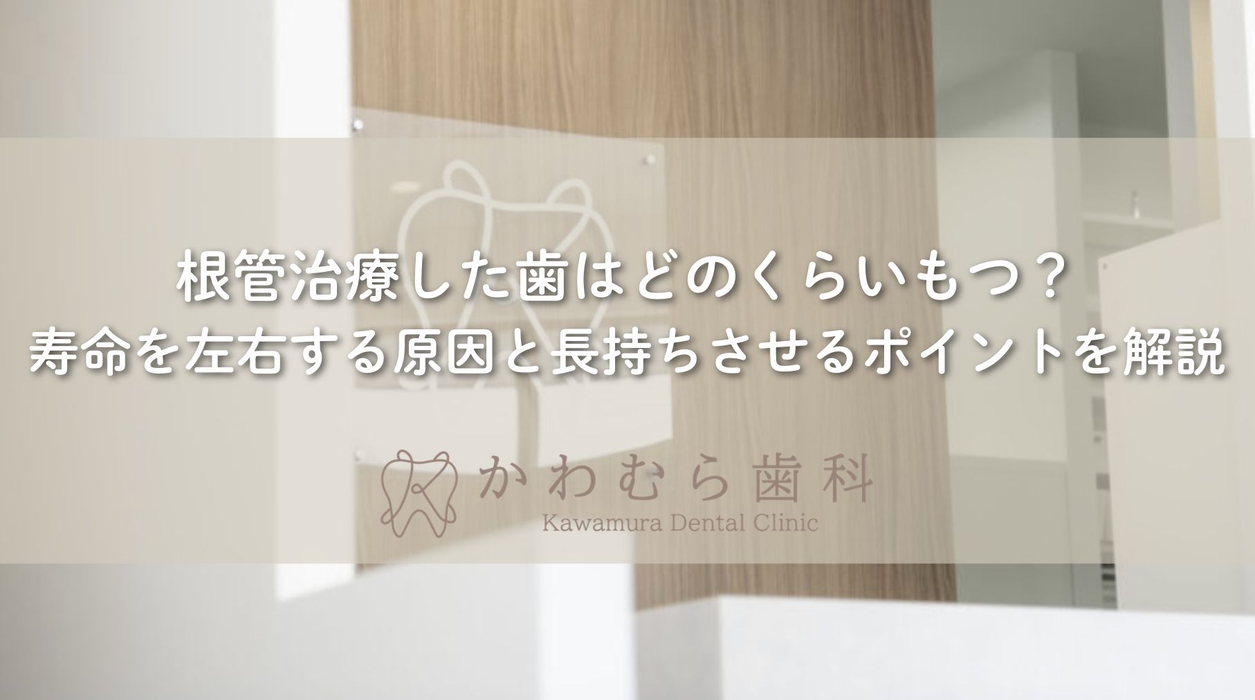 根管治療した歯はどのくらいもつ？寿命を左右する原因と長持ちさせるポイントを解説